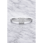 Favori Pırlanta Prenses Kesim Tektaş Pırlanta 0.17 Karat G SI Yüzük