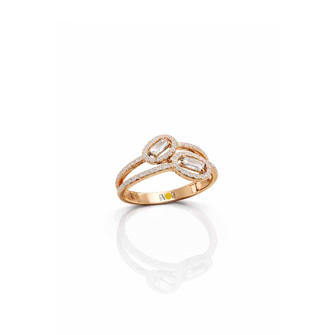 Favori Pırlanta Özel Tasarım Baget Yüzük 0,37 CT