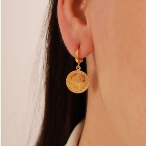 22 Ayar Reşat Çeyrek Altınlı Döküm Halka Küpe 22 Ayar Reşat Çeyrek Altınlı Döküm Halka Küpe