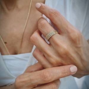 Taşlı Prenses Tacı Yüzük 14 Ayar