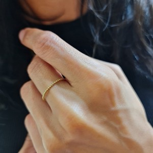 Noktalı Çıtır Yüzük 14 Ayar