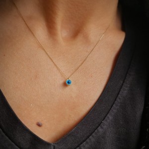 Hayalet Zincirli Göz Kolye 14 Ayar