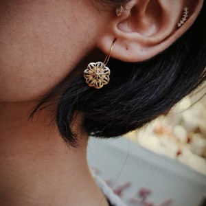 Telkari Vintage Yıldız Küpe 14 Ayar Telkari Vintage Yıldız Küpe 14 Ayar