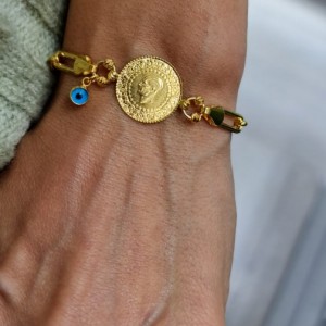 Liralı Zincir Bileklik (Çeyrek Altın) Liralı Zincir Bileklik (Çeyrek Altın)