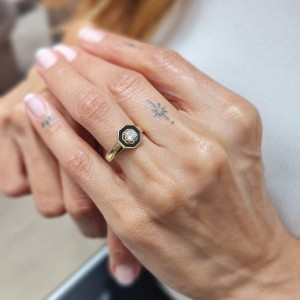 Çağla Modeli Yüzük 14 Ayar Altın