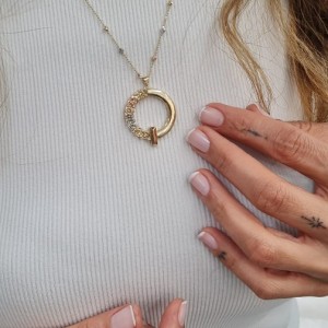 Dorika Kolye Ve Zincir 14 Ayar Altın Dorika Kolye Ve Zincir 14 Ayar Altın