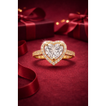 Kalp Baget Yüzük / Sevgililer Günü Hediyesi (333 Milyem)