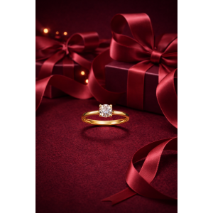 Altın Tektaş Yüzük  Sevgililer Günü İçin (333 Milyem)