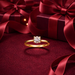 Altın Tektaş Yüzük  Sevgililer Günü İçin (333 Milyem)