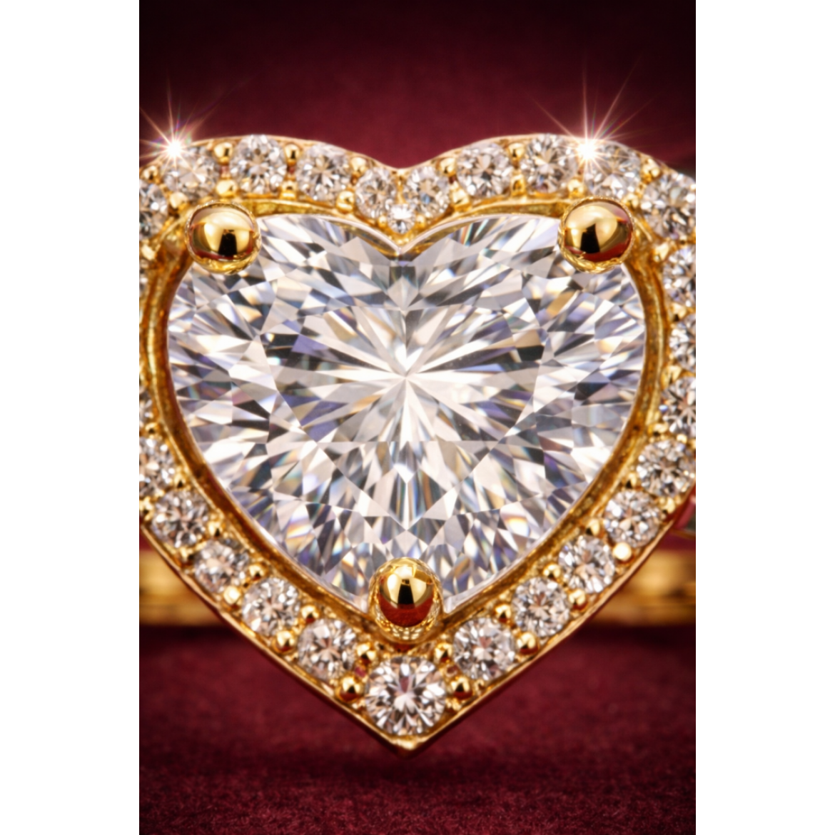 Kalp Baget Yüzük / Sevgililer Günü Hediyesi (333 Milyem)