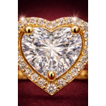 Kalp Baget Yüzük / Sevgililer Günü Hediyesi (333 Milyem)