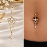 Lotus Göbek Piercing 14 Ayar Altın