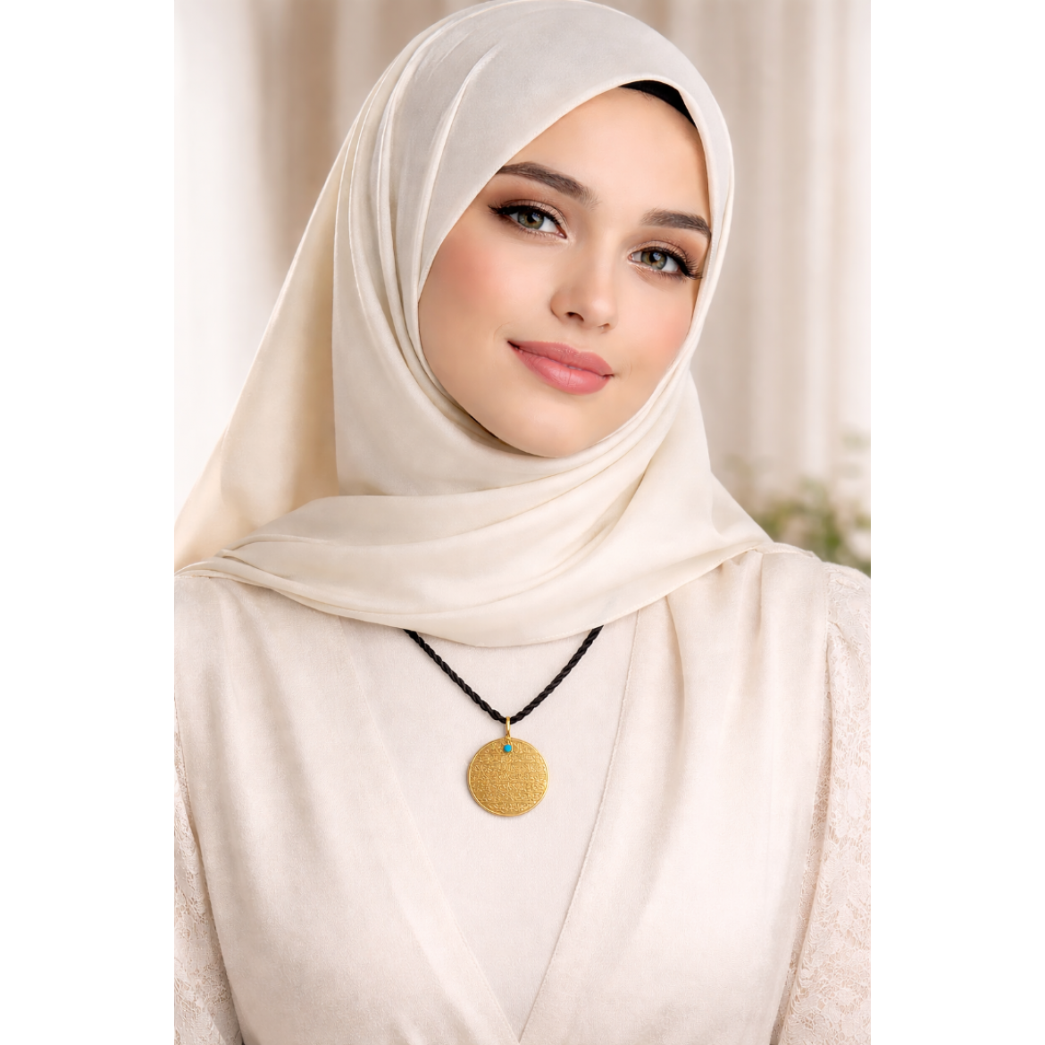 Ayetel Kürsi ve Esmaül Hüsna Kolye 14 Ayar Altın