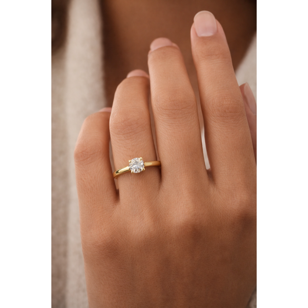 Altın Tektaş Yüzük  Sevgililer Günü İçin (333 Milyem)