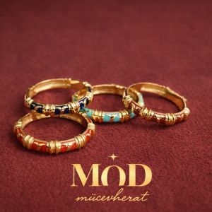 Özel Tasarım Mineli ve Renkli Yüzük Serimiz