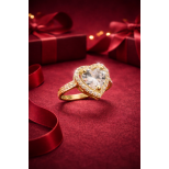 Kalp Baget Yüzük / Sevgililer Günü Hediyesi (333 Milyem)