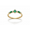 Yeşil Taşlı Fantezi Yüzük 14 Ayar Altın