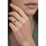 Yeşil Taşlı Fantezi Yüzük 14 Ayar Altın